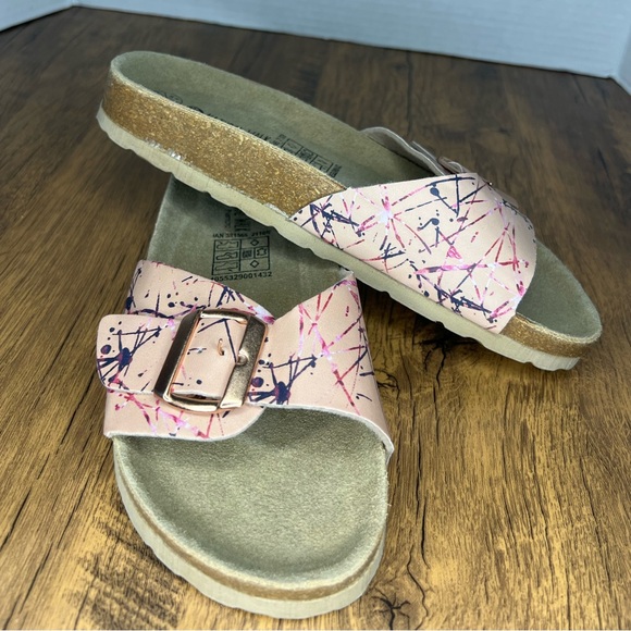 Esmara women's Graphic Printed Slide Sandals,Beige size 37/6 - Picture 3 of 4